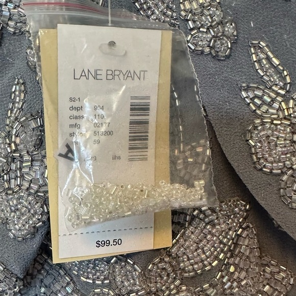 New NWT Lane Bryant Twinset Cardigan Tank Top Beaded Embellishment Blue 14 16 - Picture 6 of 16